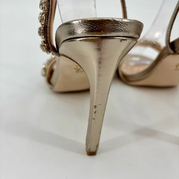 Badgley Mischka Galia Open Toe 4” Heels Size 6.5 - Picture 8 of 15